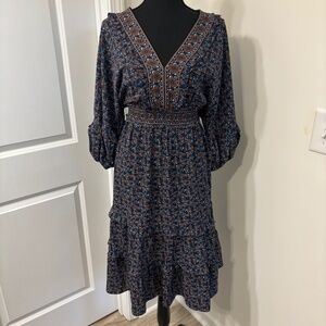 FAST SHIPPING! Floral 3/4 Sleeved Dress